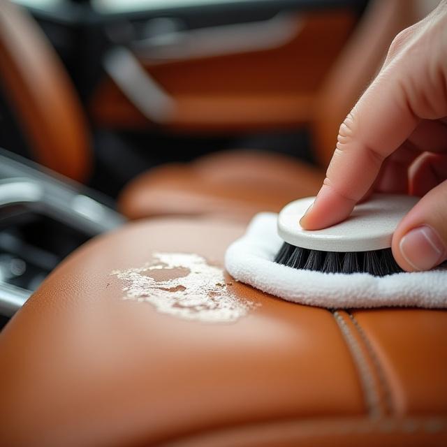 Pulizia professionale interni in pelle auto